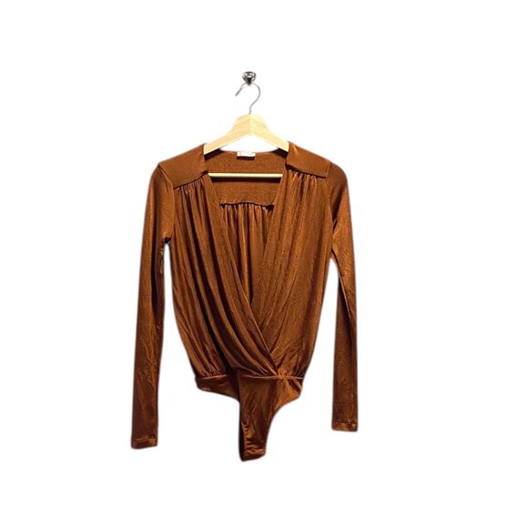 Free People Turnt Thong Bodysuit Rust Size XS Revolve Neutral Minimalist Boho - Picture 2 of 14